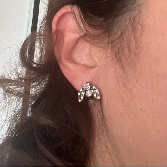 Banana Republic Silver Crystal Stud Earrings - Picture 2 of 8